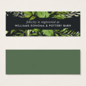 ミッドナイトガーデンブライダルレジストリ挿入カード |ミニ (正面&裏面)