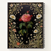 ミッドナイトガーデンブラックヴィンテージフローラウィムシゴート ノートブック (裏面)