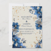 ミッドナイトガーデンムーンライトロマ結婚ンス 招待状 (正面)