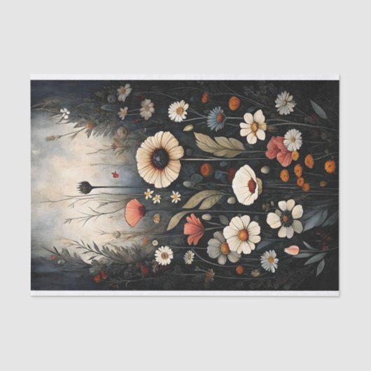 ミッドナイトガーデンワイルドフラワーデコップページ 薄葉紙 (正面)