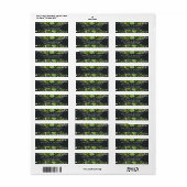 ミッドナイトガーデン |植物学差出人住所 ラベル (フルシート)