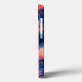 ミッドナイトガーリースカイネイビーブルーパープルモノグラム Case-Mate iPhoneケース (裏面 / 左)