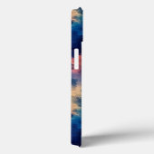 ミッドナイトガーリースカイネイビーブルーパープルモノグラム Case-Mate iPhoneケース (裏面 / 右)