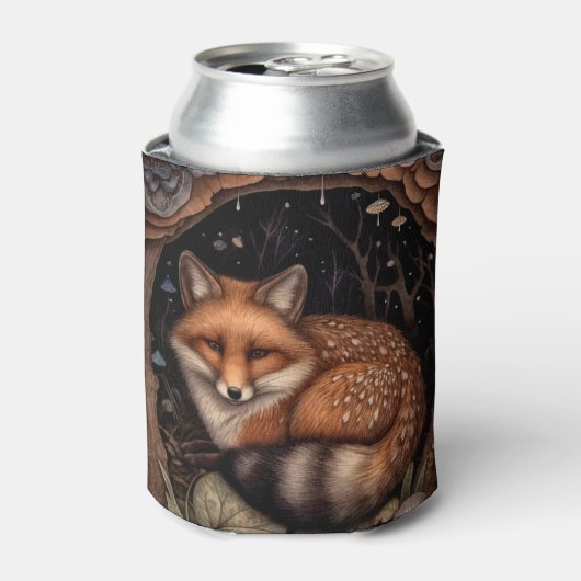 ミッドナイトキツネクーラーボックス 缶クーラー (缶正面)
