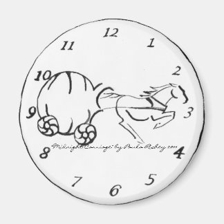 ミッドナイトキャリッジホワイトマグネット マグネット