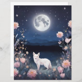 ミッドナイトクリスタルキツネフローラスクラップブックジャンクジャーナル (正面/裏面)