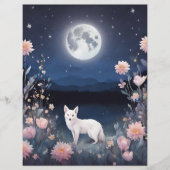 ミッドナイトクリスタルキツネフローラスクラップブックジャンクジャーナル (正面)