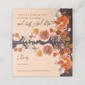 ミッドナイトクリームフローラ秋結婚椅子のテーブル プレイスカード (外部開封)