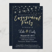 ミッドナイトグラマラスエンゲージパーティー 招待状 (正面/裏面)