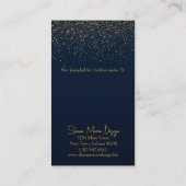 ミッドナイトグリッターボムジュエリーイヤリングディスプレイカード 名刺 (裏面)