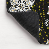 ミッドナイトゴールデンスノーフレークスグラム マウスパッド (コーナー)