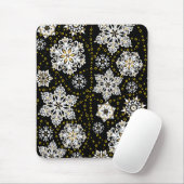 ミッドナイトゴールデンスノーフレークスグラム マウスパッド (マウス)