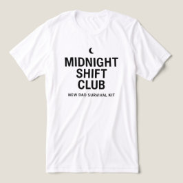 ミッドナイトシフトクラブ ミニマリストタイポグラフィーデザイン トライブレンドＴシャツ