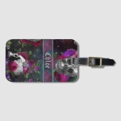 ミッドナイトシルバーゴシック魔女スカルとバラルガ ラゲッジタグ (正面横)