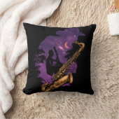 ミッドナイトジャズ装飾用クッション クッション (ブランケット)