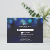 ミッドナイトスカイぼかしライトRSVP結婚式カード挿入 出欠カード (スタンド正面)