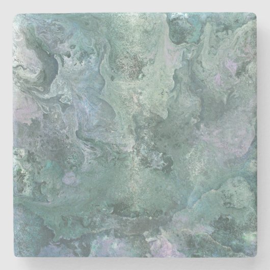 ミッドナイトスカイストーンコースターに浮かぶ ストーンコースター (正面)