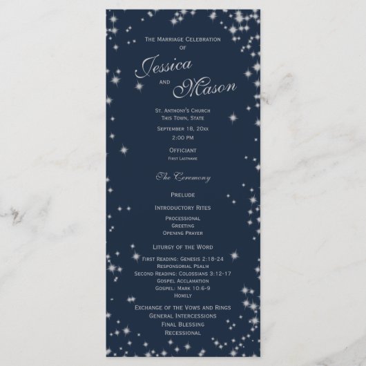 ミッドナイトスカイトゥインクルネイビーブルーとシルバー プログラム (正面)