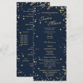 ミッドナイトスカイトゥインクルネイビーブルーと金ゴールド プログラム (正面/裏面)