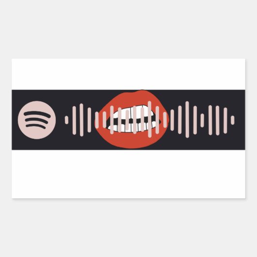 ミッドナイトスカイバイマイリーサイラスSpotifyコード 長方形シール (正面)