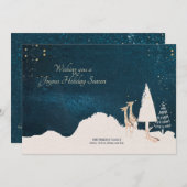 ミッドナイトスカイホリデーグリーティングカード シーズンカード (正面/裏面)