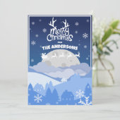 ミッドナイトスカイ飛んでいるでサンタそりとトナカイ シーズンカード (スタンド正面)
