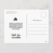 ミッドナイトスカイ飛んでいるでサンタそりとトナカイ シーズンポストカード (裏面)