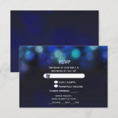 ミッドナイトスカイ ボケ ライト RSVP ウェディングカード 挿入ページ (正面/裏面)