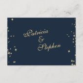 ミッドナイトスターズの輝き ウェディング返信ハガキ 出欠カード (裏面)