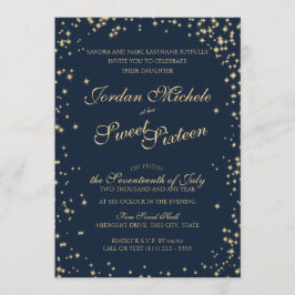 ミッドナイトスターズトゥインクルスカイSweet sixteen誕生日 招待状