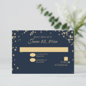 ミッドナイトスターズ 輝く結婚式の返信 出欠カード (スタンド正面)