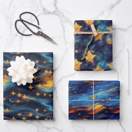 ミッドナイトスター ラッピングペーパーシート (正面)