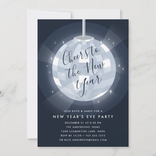 ミッドナイトスター |大晦日パーティの招待状 招待状 (正面)