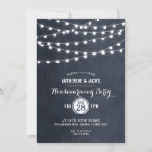 ミッドナイトストリングライト引っ越し祝いパーティーパーティー招待状 招待状 (正面)