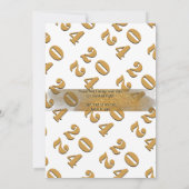 ミッドナイトストロークパーティー ブラックゴールド 新年の夜 招待状 (裏面)