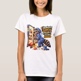 ミッドナイトスナックスペシャリスト 楽しいアライグマTシャツ Tシャツ