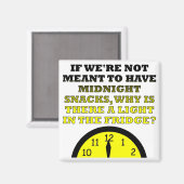 ミッドナイトスナック冷蔵庫ライトマおもしろいグネット マグネット (正面/裏面)