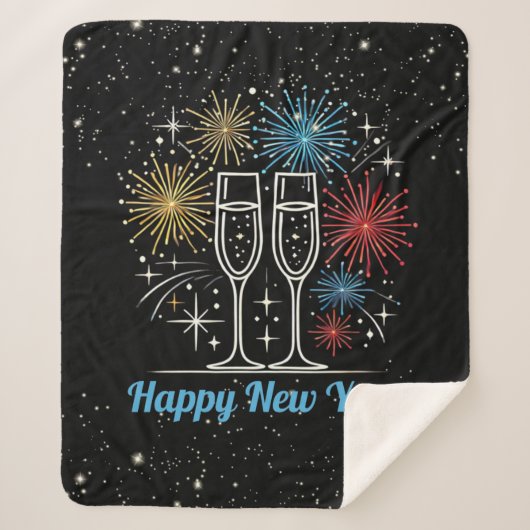 ミッドナイトスパークルお祝い シェルパブランケット (正面)