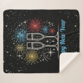 ミッドナイトスパークルお祝い シェルパブランケット (正面(横))