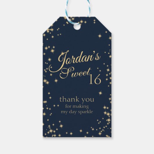 ミッドナイトスパークルスウィート16 ギフトタグ (正面)