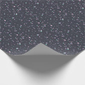 ミッドナイトスペクトルパステル（ばちゃばちゃ）跳ねる絵を描ドット ラッピングペーパー (角)