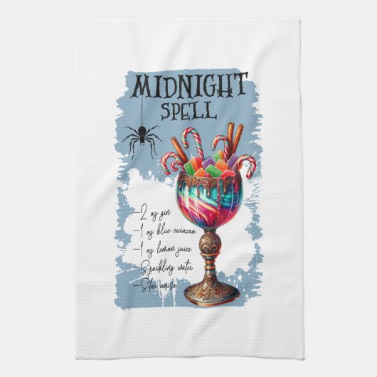 ミッドナイトスペルレシピ キッチンタオル (縦)