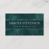 ミッドナイトティール（緑がかった色）ロマンス |サティニーグランジブランディング 名刺 (正面)