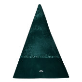 ミッドナイトティール（緑がかった色）ロマンス | Dark Satiny グランジ Damask パーティーハット (右)