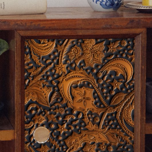 ミッドナイトデコページの工具付きレザーフラワー 薄葉紙