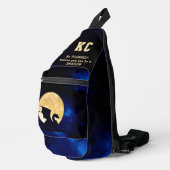 ミッドナイトドラゴン ミニマリストイニシャル 新学期 スリングバッグ (右コーナー)