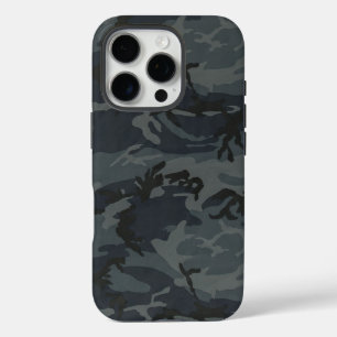 ミッドナイトネイビーデジタル迷彩柄 iPhone 16 PROケース