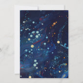 ミッドナイトネイビーブルースワーズ結婚ズアーチ招待状 招待状 (裏面)