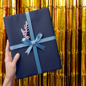 ミッドナイトネイビーブルー無地のカラー ラッピングペーパー