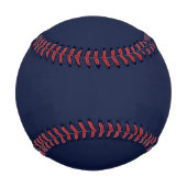 ミッドナイトネイビーブルー無地のカラー 野球ボール (裏面)